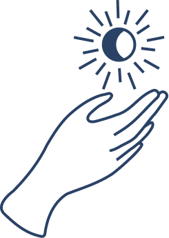 hand holding the sun