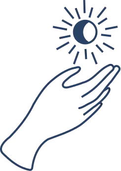 hand holding the sun