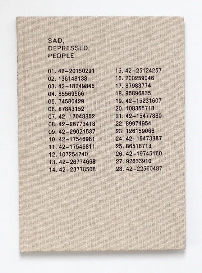 David Horvitz ’s Sad, Depressed, People looks at a set of images...